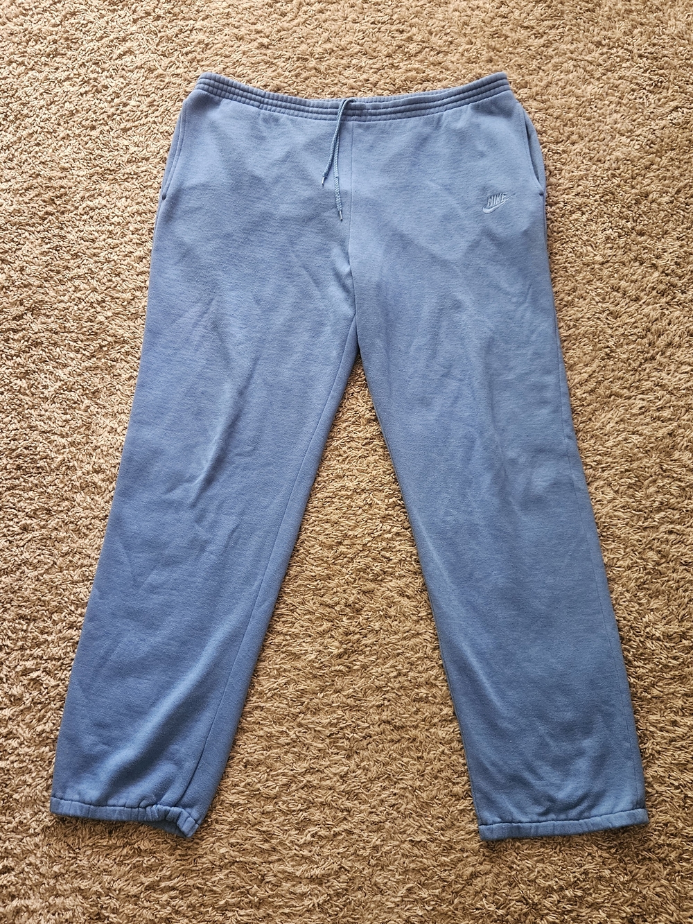 Nike Men’s Robbin Blue Vintage Y2K Fleece Baggy Sweatpants Size Large